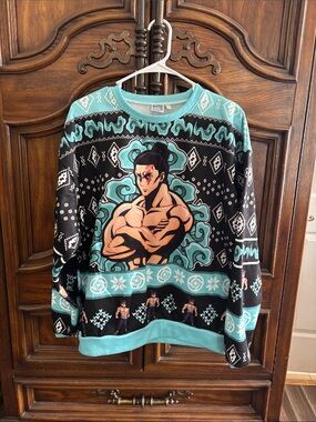 Anime Ape Cursed Energy Aoi Todo Jujutsu Kaisen Ugly Christmas Sweater